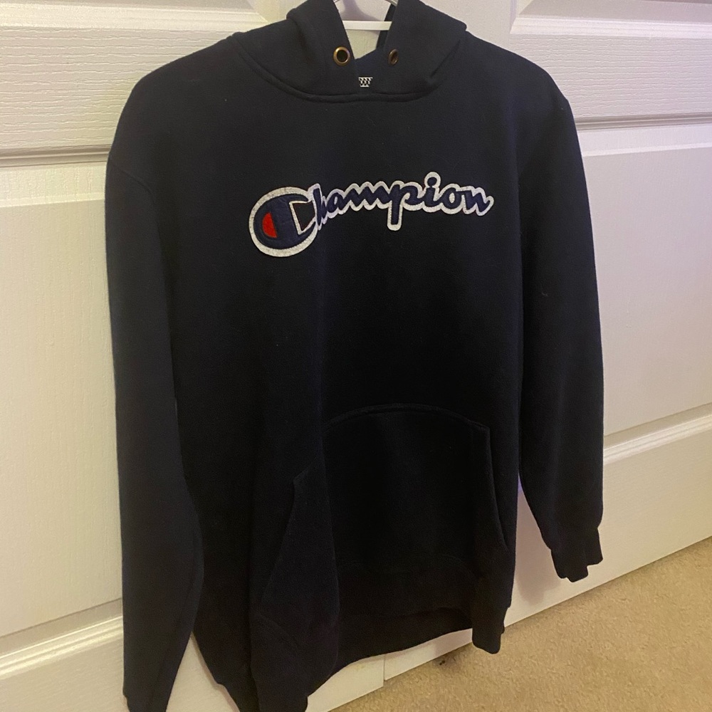 Vintage Style Navy Blue Champion Sweater
